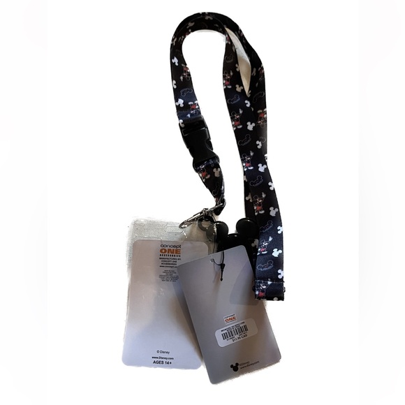3/$20 ☀️  ✨FWP $25+✨ Mickey Mouse Lanyard with plastic card holder - Picture 2 of 3